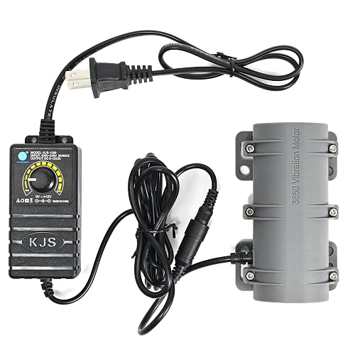 3800RPM Electric Motor, Vibration Motor, DC 12V Vibrating Motor 10W Carbon Brush Motor, Adjustable Power Supply for Electric Massage Chair Bed Industry Sieve Shaker Vibrators