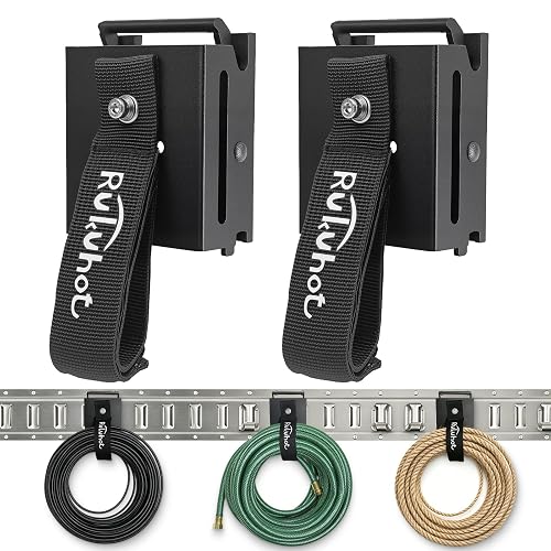 RUKUHOT E Track CABE Holder,Holds Extension Cords, Hoses, Straps, Tools and Other Cargo,2 Pack | Adjustable Storage Strap | Ideal for trailers, trucks, vans, garages and workshop storage