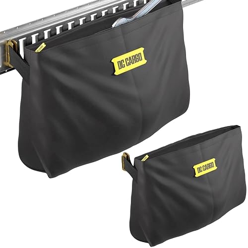DC Cargo Mall E-Track Storage Bag for Trailers - Heavy-Duty 14 in x 24 in Canvas Zippered E-Track Bag - Weight Capacity 50 lb. - E-Track Accessories - 2 pack