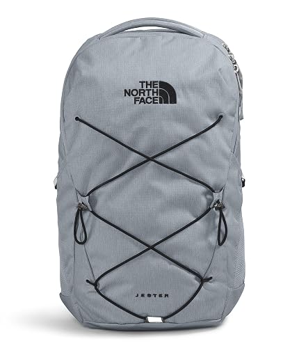 The North Face Jester Everyday Laptop Pack, Mid Gy Dk Hth/TNF Blk-NPF, OSFA | Commuter Daypack, Water Repellent, Laptop Sleeve