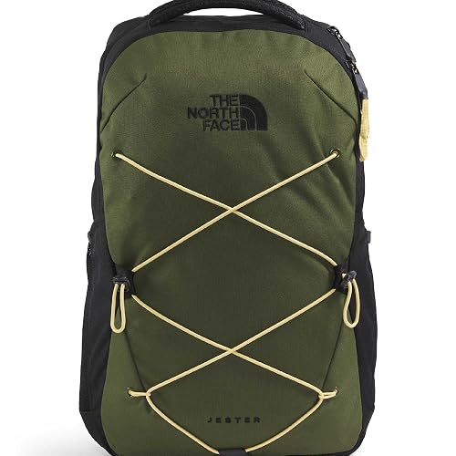 The North Face Jester Laptop Pack, Woodland Grn/Blk/Honeyed Sand, OSFA | Commuter Daypack, Water Repellent, Laptop Sleeve