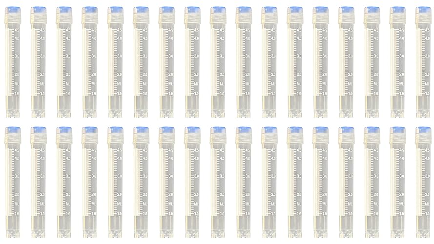 LUERFLEX Self-Standing Cryogenic Vials with Silicone Washer Seal (External Thread, 5ML*1000)