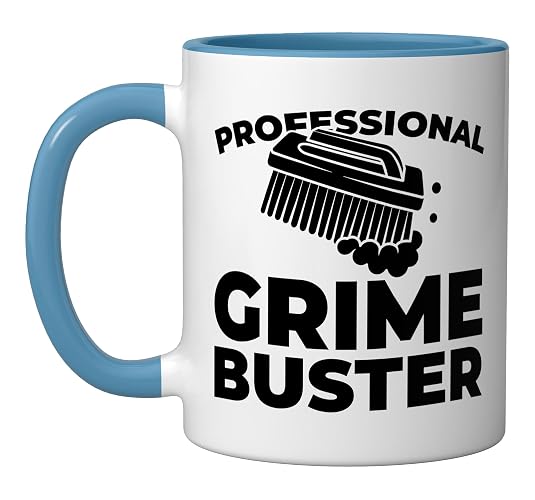Cleaner Housekeeping Janitorial - Sanitation Cleaner Ceramic Mug, Blue/White