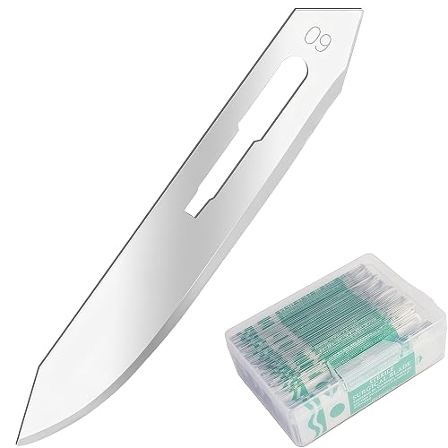 UTOTU #60 Scalpel Blades Stainless Steel Replacement Blades Utility Knife Blade for Knives (50)