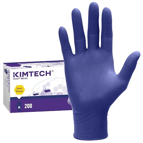 KIMTECH™ Vista™ Nitrile Exam Gloves (62827) 4.3 Mil, Ambidextrous, 9.5”, M, 200 Nitrile Gloves / Box,Blue