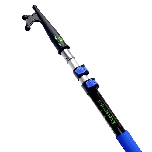 EVERSPROUT Telescoping Boat Hook | Floats, Scratch-Resistant, Sturdy Design | Durable & Lightweight, 3-Stage Anodized Aluminum Pole | Threaded End for Boating Accessories