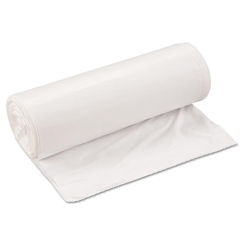 Inteplast Group IBS SL3858XHW-2 LLDPE Can Liner, 60 Gallon, 38" x 58", 0.70 Mil, Star Seal, White, 100 Pack (4 rolls of 25 bags)