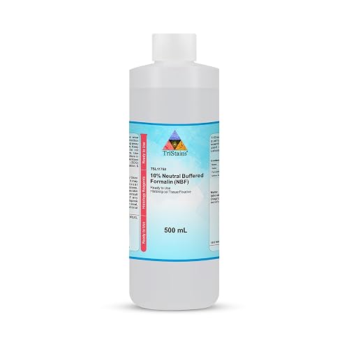 10% Neutral Buffered Formalin (NBF) -500ml Ready-to-Use Histological Tissue Fixative, Formaldehyde Wet Specimen Preservation, Research Chemical