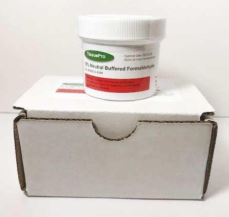 Tissue Pro - 10% Neutral Buffered Formalin (NBF) Ready-to-Use Histological Tissue Fixative, Formaldehyde Wet Specimen Preservation, 40 Ml (Pack of 1)