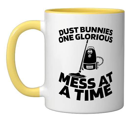 Cleaner - Janitorial Sanitation Housekeeping Cleaner Ceramic Mug, Yellow/White