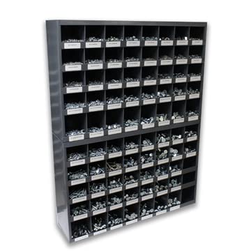 Titan Industrial Supply- 5,445 pcs Metric 10.9 Coarse Hardware Assortment Kit with Hex Cap Screws, Hex Nuts, Nylon Locknuts, Washers, & Two Durham 40 Hole Metal Bin