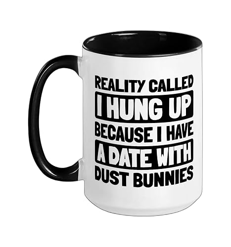 Cleaner Sanitation Janitorial - Housekeeping Cleaner Ceramic Mug, Black/White, 15oz