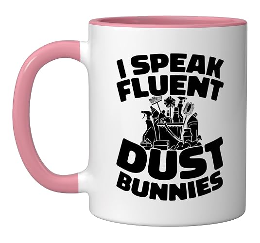 Cleaner Janitorial - Sanitation Housekeeping Cleaner Ceramic Mug, Pink/White