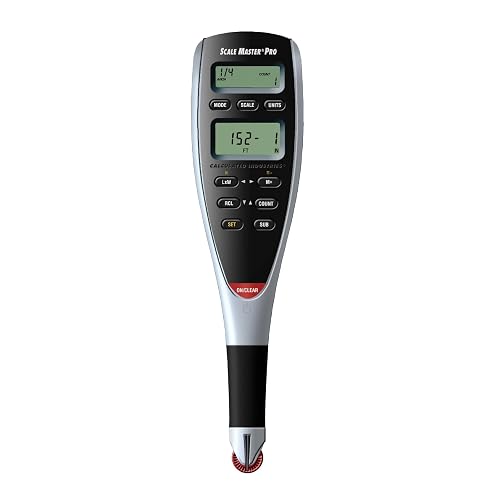 Calculated Industries Scale Master Pro 7.3-Inch Digital Plan Measure (6025) | 72 Built-in US Imperial and Metric Scales, 6 Custom Scales for Out-of-Scale Plans