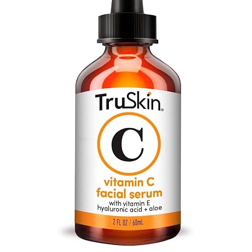 TruSkin Brightening Vitamin C Serum for Face with Hyaluronic Acid, 2 fl oz | Anti aging face serum with Vitamin E to improve the look of dark spots, fine lines, skin tone & support radiant-looking skin
