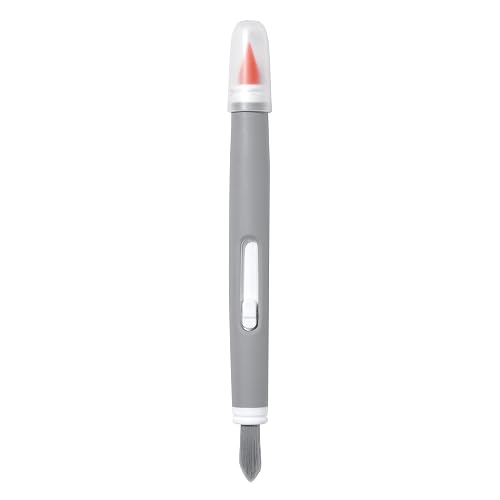 OXO Good Grips Electronics Cleaning Brush - Orange | Soft Bristles Sweep Dust, Silicone Wiper Grabs Dirt, Ideal for Keyboards and Screens
