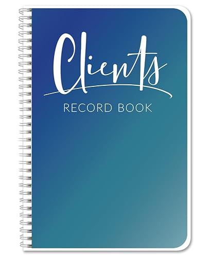 BookFactory Client Record Book, Wire-O, 100 Pages | Customer Tracking Journal, 6'' x 9'' - Made in USA