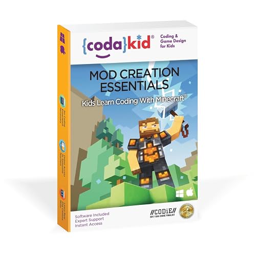 CodaKid Coding Box for Kids - Minecraft Modding & Java Game Design Activity, Ages 9+ - Includes 12 Months Access & Online Mentor Support