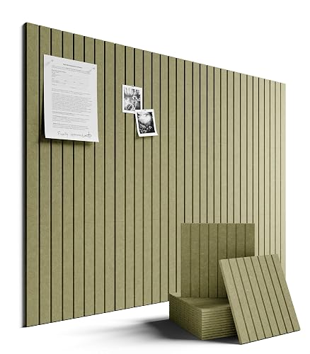 Fluxynara 48" x 36" Large Felt Bulletin Board, Seaweed | 12 Pack Cork Board Alternative with 60 Safe Adhesive Tabs, Pin Boards for Wall Decor, Home, Office, Classroom,Dorm