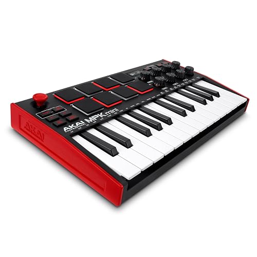 Akai Professional MPK Mini MK3 25-Key USB MIDI Keyboard Controller | Velocity-Sensitive Mini Keys, 8 MPC Pads, 8 Knobs, Software Suite Included, for Beat Makers, Music Producers and Home Studios