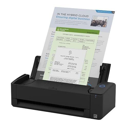 ScanSnap iX1300 Wireless or USB Double-Sided Color Document Scanner, Black | Compact | Photos & Receipts | Auto Document Feeder | Manual Feeder | Mac or PC