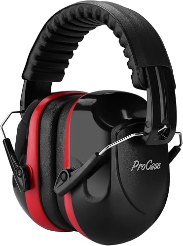 ProCase Hearing Protection Ear Muffs SNR 33dB, Noise Cancelling Headphones | Adjustable NRR 28dB Noise Reduction Earmuffs for Adults & Kids, Shooting, Lawn Mowing, Studying, Autism Sensory Needs