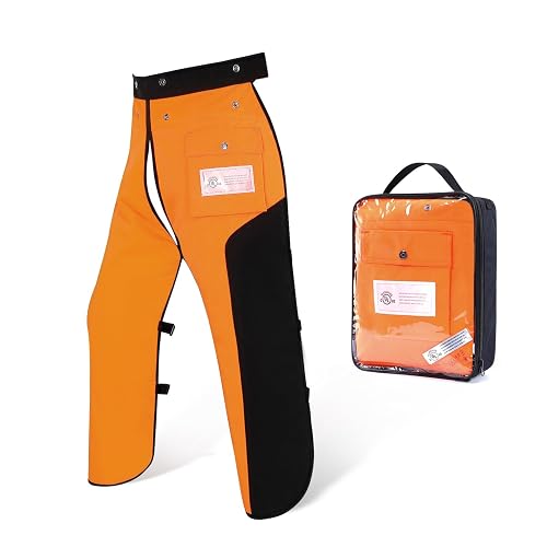 ZELARMAN Chainsaw Chaps Apron 8-Layer Wrap for Men/Women Loggers Forest Workers Protective Chain Saw Pants Adjustable