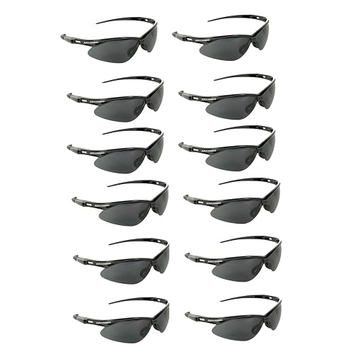 Malta Dynamics APEX Safety Glasses – Anti Scratch and Anti Fog Protection, Construction Safety Glasses for Men and Women, ISEA & ANSI Z87 Compliant (Tinted, 12 Pairs)