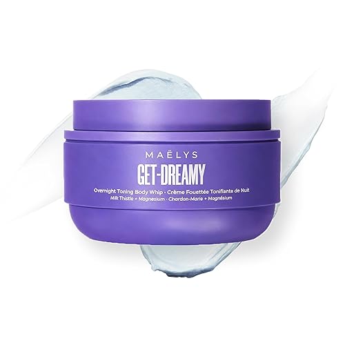 MAËLYS GET-DREAMY Overnight Toning Whip, 6.8 Fl Oz | Cellulite Cream & Tightening Support with Milk Thistle + Uva-Ursi - Whipped Body Cream Texture