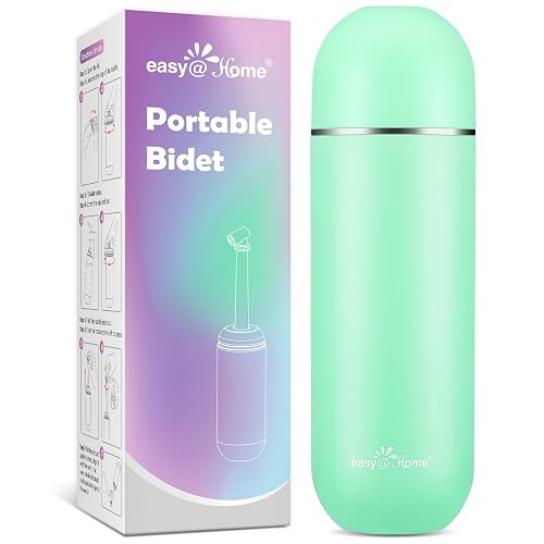 Easy@Home Portable Bidet for Travel - Peri Bottle for Postpartum Care Green | 380ml (12.8oz) Handheld Sprayer, BPA-Free, Personal Hygiene for Women & Men | EPB-01