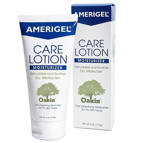 AMERIGEL Care Lotion | Hypoallergenic Moisturizer Rehydrates & Soothes Dry Irritated Skin | Supports Diabetic Skin Care, Minimizes Appearance of Hemosiderin Staining & Venous Stasis Dermatitis (6 oz)