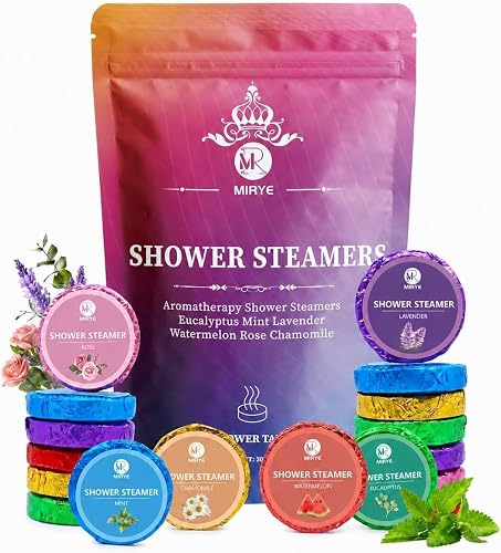 18-Pack Shower Steamers Aromatherapy, Self Care Birthday Gifts for Women Men, 6 Scented Organic Shower Bombs with Natural Essential Oils Relaxation Home SPA, Travel Essentials, Appreciation Gifts