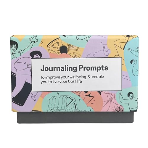 Journalive! 120 Journal Prompts Cards - Inspirational & Creative Writing to Calm Anxiety, Improve Mental Health Wellbeing & Mindfulness, Manifest Growth via Self-Reflection, Self-Care & Self-Discovery