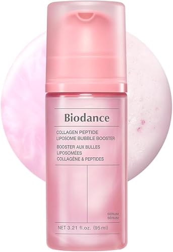 BIODANCE Collagen Peptide Liposome Bubble Booster, Micro-Bubble Foam Essence for Elasticity and Plumping, Hydration & Skin Prep Boost, Quick Morning Mask, Korean Skin Care | 3.21 fl.oz