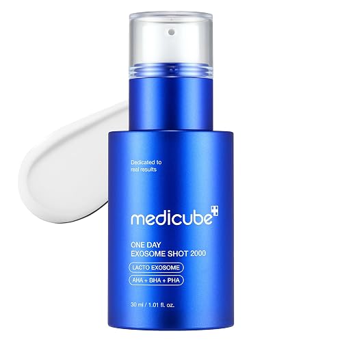 medicube Exosome Shot Zero 2,000 PPM Spicule Facial Serum | Liquid Skin Booster Serum with Exosome, AHA+BHA+PHA - Pore Care, Dead Skin Cells, Skin Texture, Korean Skincare, 1.01 fl.oz