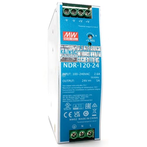 Mean Well NDR-120-24 AC/DC 24V 5A 120W Industrial DIN Rail Power Supply