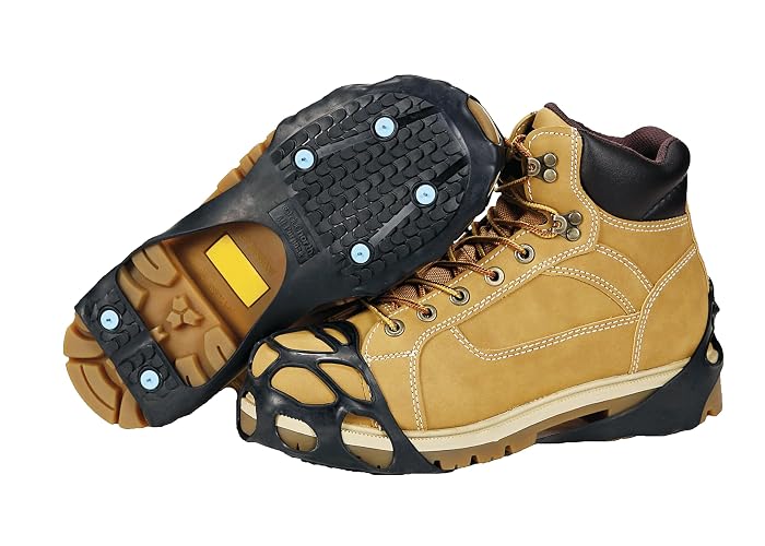 Due North All Purpose Ice Cleats for Shoes & Boots - Traction Spikes for Men & Women Working on Ice and Snow