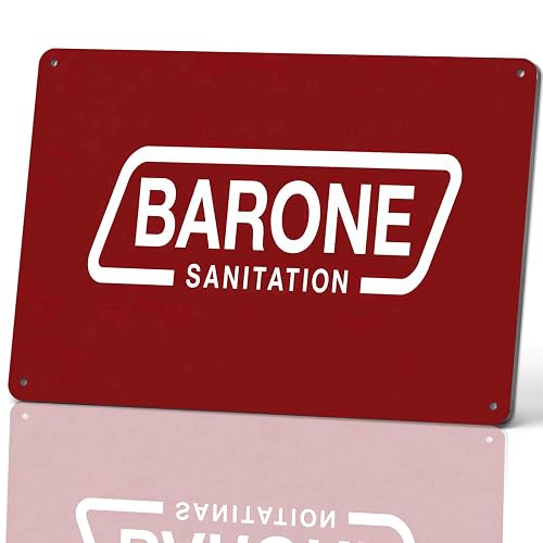 Barone Sanitation Metal Sign 8 x 12 Inch | Garage & Workshop & Office Break Room & Janitorial Closet Wall Decor, Gift for Sanitation Business Owners