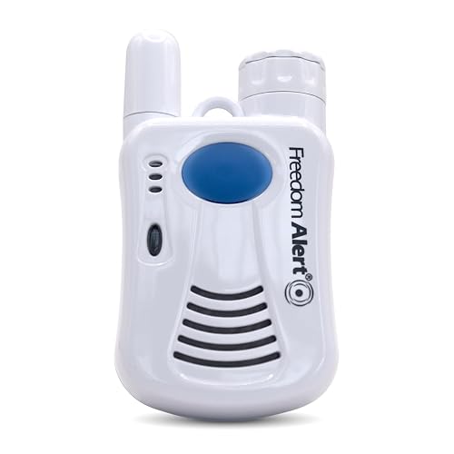 LogicMark Freedom Alert, Landline Personal Emergency Device, 2-Way Call with Family and Police for Home Safety, Device for Seniors and The Elderly