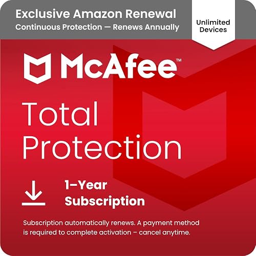 McAfee Total Protection 2026 Antivirus Software, 10+ Devices | Auto-Renews