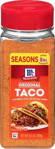 McCormick Taco Seasoning Mix, Original, No Artificial Flavors, No MSG Added, Mild Heat and Classic Flavor the Whole Family Will Love, 8.5 oz
