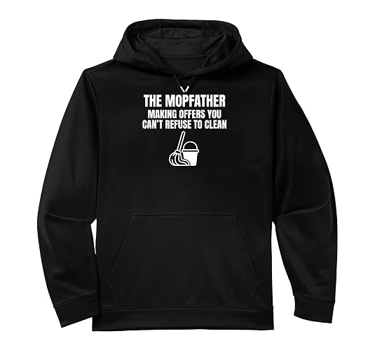The Mopfather Funny Cleaning Pun Design with Mop Bucket Icon Performance Hoodie