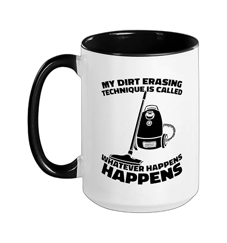 Cleaner Sanitation - Housekeeping Janitorial Cleaner Ceramic Mug, Black/White, 15oz
