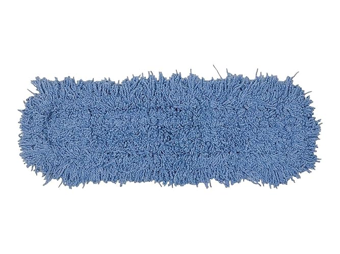 Rubbermaid Commercial Products Twisted Loop-Dust Mop Head Replacement 25-Inch Blue Cotton Refill for Industrial Use Fits Standard Size Mop Frame