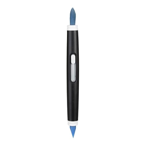 OXO Good Grips Electronics Cleaning Brush - Blue | Soft Bristles Sweep Dust, Silicone Wiper Grabs Dirt, Ideal for Keyboards and Screens