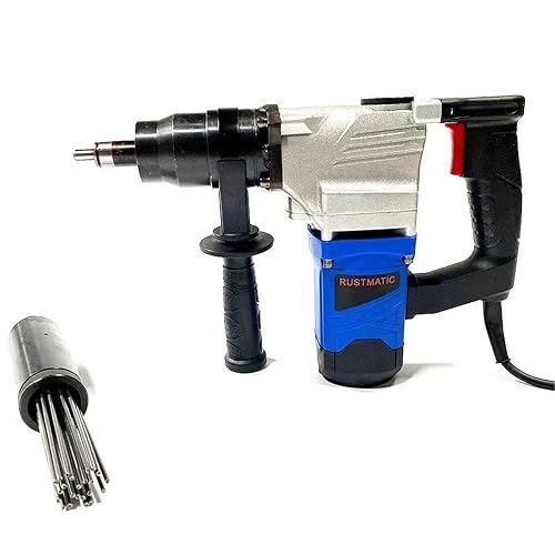 Industrial Electric Needle Scaler, 1100W Heavy-Duty Rust Removal Needle | Powerful Rust Removal Tool For Paint, Slag, And Welds - Efficient Cact Cleaning Chisel For Quick Surface Restoration(220V)