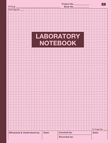 Laboratory Notebook: Simply Lab Notebook for Researchers, 105 pages, 8.5 x 11 in, Student Laboratory Notebook, Pink