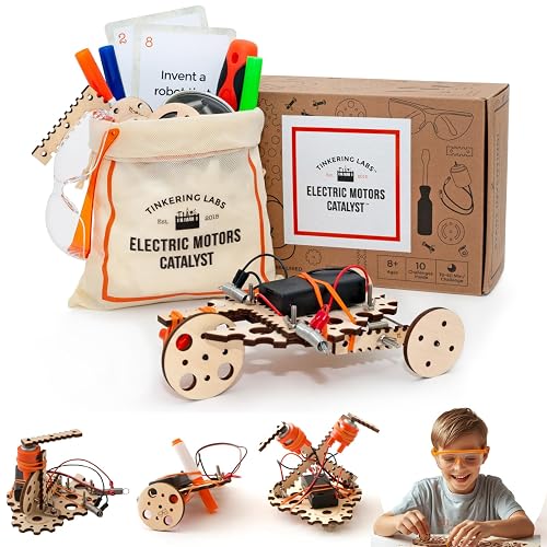 Tinkering Labs STEM Kits for Kids Age 8-10 | Inventors Kids Science Kit, Robot Building, and Engineering with Electricity Circuits | Coolest DIY Toys and Best Birthday Gifts for 10 Year Old Boy Girl
