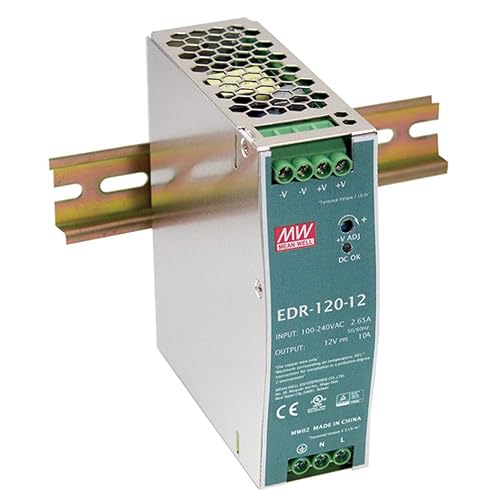 Mean Well EDR-120-12 Single Output DIN Rail Power Supply 12V 10 Amp 120W