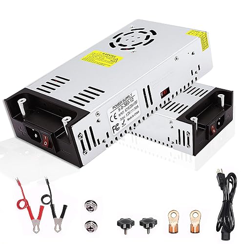 120V AC to 12V DC Converter,110V to 12V 30A 360W Power Supply | 110V/120V AC Input to 12V DC Output, Switching Power Supply for Industrial Equipment, DIY and Electronic Applications